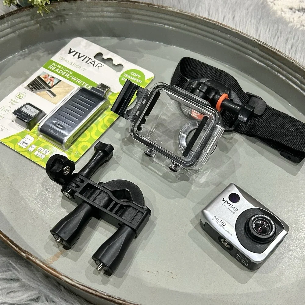 Vivitar DVR 786HD Full HD Action Camcorder‎ w/ Waterproof Case-Bundle-Tested